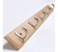GJ Coat Rack Wall Mount Hooks,Entryway Hanging Rack,Metal Wood Coat Hooks Rack for Winter Coats,Hat,Jacket,Towel,Purse,Robes(A,61CM)