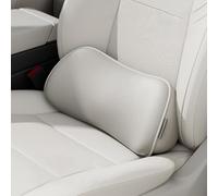 GJBHN Car Lumbar Support Pillow for Car for BMW iX1 EV SUV 2024 Car Backrest Cushion Memory Foam Back Support Cushion Chair Back Pillow,Punching model-Beige