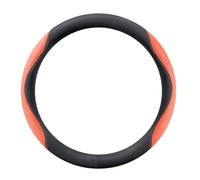 GJBHN Car Steering Wheel Cover for Bentley Continental GT Speed PHEV 2025 Breathable Steering Wheel Protector Cover Car Steering Wheel Grip Wrap,Type O- black orange