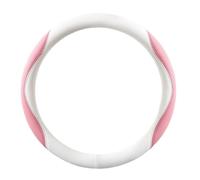 GJBHN Car Steering Wheel Cover for Renault Austral E-Tech PHEV 2024 Breathable Steering Wheel Protector Cover Car Steering Wheel Grip Wrap,Type O- white pink