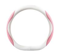 GJBHN Car Steering Wheel Cover for Renault Austral E-Tech PHEV 2024 Breathable Steering Wheel Protector Cover Car Steering Wheel Grip Wrap,Type D- white pink