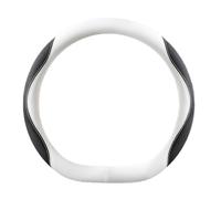 GJBHN Car Steering Wheel Cover for Renault Kangoo E-Tech Electric 2024 Breathable Steering Wheel Protector Cover Car Steering Wheel Grip Wrap,Type D- white black