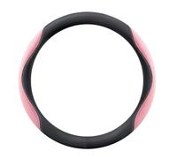 GJBHN Car Steering Wheel Cover for Renault Scenic E-Tech Electric SUV 2024 Breathable Steering Wheel Protector Cover Car Steering Wheel Grip Wrap,Type O- black pink