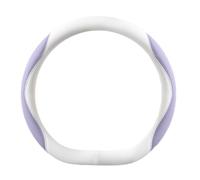 GJBHN Car Steering Wheel Cover for Renault Scenic E-Tech Electric SUV 2024 Breathable Steering Wheel Protector Cover Car Steering Wheel Grip Wrap,Type D- white purple