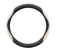 GJBHN Car Steering Wheel Cover for Toyota Hilux GR Sport 2025 Breathable Steering Wheel Protector Cover Car Steering Wheel Grip Wrap,Type O- black beige