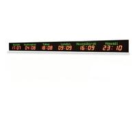 GJBMXSM 3/4/5/6 City Time Zone Large Digital LED World Clock Adjustable Brightness,World Clock,LED Digital World Time Wall Clock,for Multinational Offices,Hotels & Enterprises 6TimeZone