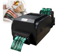 GJBMXSM 4-Row Ribbon Printer, 200DPI High Speed Thermal Transfer Satin Ribbon Printing Machine for Custom Text/Logo on Satin Fabric, DIY Gift Wrapping, Wedding, Branding with 50+ Language Support