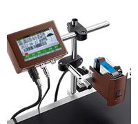 GJBMXSM Automatic Coding Machine, Industrial Inkjet Printer, Online Coding Machine, Date Bar Code Machines,For Text Qrcode/Barcode/Batch Number/Label/Image/Date Printer with Touch Screen,25.4mm