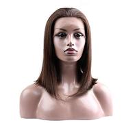 GJBXP 13 * 4 lace front middle part bob wig dark brown gradient 16inch