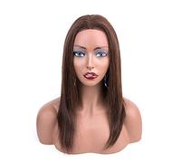 GJBXP 13 * 4lace frontal middle part long straight brown wig 14inch