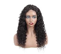 GJBXP 4 * 4lace frontal long deep wave black 150% density human hair wig 8inch
