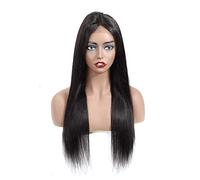 GJBXP 4 * 4lace frontal long straight black human hair wig middle part 18inch