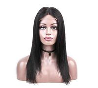GJBXP 4 * 4lace frontal middle part long straight black human hair wig 18inch