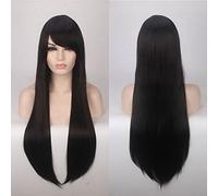 GJBXP 80cm Cheap Long Straight Wig Red Blue Green Purple Black Blonde Hair Wigs For Women Heat Resistant Synthetic Anime Cosplay Hair 01