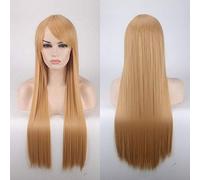 GJBXP 80cm Cheap Long Straight Wig Red Blue Green Purple Black Blonde Hair Wigs For Women Heat Resistant Synthetic Anime Cosplay Hair 19