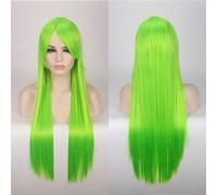GJBXP 80cm Cheap Long Straight Wig Red Blue Green Purple Black Blonde Hair Wigs For Women Heat Resistant Synthetic Anime Cosplay Hair 11