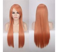 GJBXP 80cm Cheap Long Straight Wig Red Blue Green Purple Black Blonde Hair Wigs For Women Heat Resistant Synthetic Anime Cosplay Hair 10