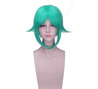 GJBXP Anime Land Of The Lustrous Red Cinnabar Yellow Diamond Green Jade Phosphophyllite Wig Houseki No Kuni Cosplay Wigs Black Hair Green