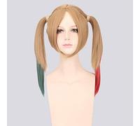GJBXP Batman Suicide Squad Harley Quinn Harleen Quinzel Cosplay Wig Synthetic Hair Halloween Costume Ponytail Wigs For Women Perucas PL-682