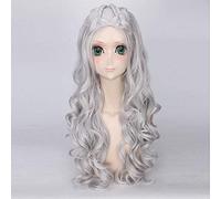 GJBXP Biamoxer Game Of Thrones Season 7 Daenerys Targaryen Jon Snow Cosplay Wigs For Halloween Party Women 75Cm Men 36Cm Silver