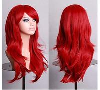 GJBXP Cos anime wig wig long curly hair cosplay color stage hood 25 inches, yellow red