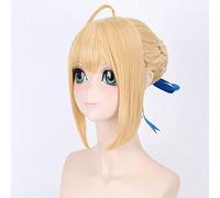GJBXP Fate Stay Night Arturia Pendragon Saber Cosplay Wig Blonde Grey Styled Updo Anime Costume Full Wigs For Party 3 Colors blonde
