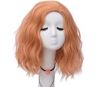 GJBXP Hairpieces 40cm Short Side Part Natural Wave Orange-Pink Daily Carnival Anime Convention Cosplay Wig