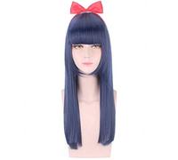 GJBXP Hairpieces Anime Cosplay Rose Net Wigs, High-Temperature Resistant Fiber Hair, Straight Hair Blue