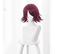 GJBXP Hairpieces Arknights ,Anime Cosplay Rose Net Wigs High-Temperature Resistant Fiber Bob Short Hair Purple 14 Inch