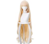 GJBXP Hairpieces Arknights Anime Cosplay Rose Net Wigs High-Temperature Resistant Fiber Long Curly Hair Yellow 43 Inches