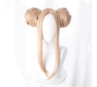 GJBXP Hairpieces Fate/Grand Order FGO Anime Cosplay Rose Net Wigs High-Temperature Resistant Fiber Long Straight Hair Gold 18 Inches