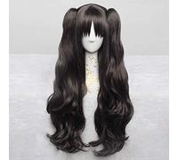 GJBXP Hairpieces Fate/Stay Night Anime Cosplay Rose Net Wigs 100% High-Temperature Resistant Fiber Ombre Dark Brown Long Curly Wavy Hair 32inches
