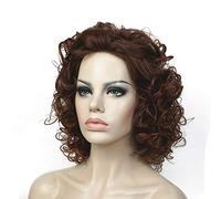 GJBXP Hairpieces Girls Sweet Fashion, Gold, Brown Short Curly Hair Foreign Trade Original Single Selling European and American Fashion Wig Brown