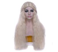 GJBXP Hairpieces Long Curly Hair Halloween Daenerys Targaryen Cosplay Wig,Blonde, High-Temperature Resistant Fiber, 80cm/31"