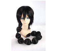 GJBXP Hairpieces Short Layered and Long Ponytail Magi Judaru for The Halloween Party Anime Cosplay Wigs, High-Temperature Resistant Fiber