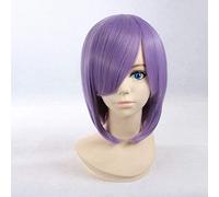 GJBXP Hairpieces Short Straight Wig, The Melancholy of Haruhi Suzumiya Nagato Yuki, for The Halloween Party Anime Cosplay Wigs, High-Temperature Resistant Fiber