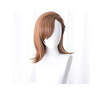 GJBXP Hairpieces to Aru Majutsu no Index Anime Cosplay Rose Net Wigs High-Temperature Resistant Fiber Bob Short Hair Brown 14 Inches