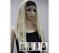 GJBXP Hairpieces Wig Female Gradient Manual net red Small dice Personality Reggae Europe and The Real Stage Performance Vibrating African Dirty Yellow-a