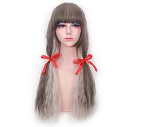 GJBXP Harajuku Lolita Long Wavy Bang Wig Heat Resistant Synthetic Anime Cosplay Light Green Grey Blonde Brown Wigs For Women PL-295