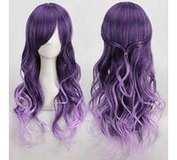 GJBXP Harajuku Long Curly Wavy Heat Resistant Synthetic Fiber Lace Front Wigs Lolita Omber Mixed Light Purple Hair for Cosplay 26inches/65cm