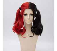GJBXP Harley Quinn Suicide Squad Cosplay Wig Halloween Cosplay Synthetic Wig For Women Two Ponytails Gold Hairpiece Costume Headwear 1