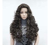 GJBXP Heat Resistant Synthetic Fiber Dark Roots Full Head Wigs Long Natural Curly Wavy Ombre Side Part Hair for Women 26inches J