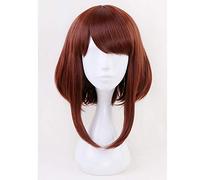 GJBXP My Hero Academia Boku no Hiro Akademia Uraraka Ochako Cosplay Wig Short Auburn Bobo Heat Resistant Synthetic Costume Hair Women