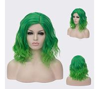 GJBXP Short Bob Wavy Curly Wig Pink Ombre Wigs for Girls Heat Resistant Synthetic Fiber Harajuku Cosplay Hair 14 inches and 21 Colors Om-838