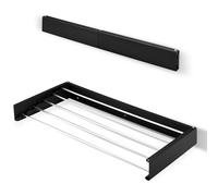 GJCrafts Drying Racks, 80cm Retractable Wall-Mounted Clothes Drying Rack, Drying Rack Collapsible Folding for Indoor and Outdoor, Compact and Concise Design, Saving Space