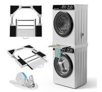 GJCrafts Intermediate Frame Dryer Washing Machine, Washing Machine Dryer Connection, Connection Frame Washing Machine Dryer Universal for 43-72 cm Washing Machines and Dryers, Load Capacity 300 kg