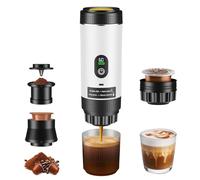 GJCrafts Portable Espresso Machine, 20 Bar Pressure, 3-in-1 Mini Coffee Machine, 7650 mAh Removable Battery & USB-C Quick Charge, Compatible with Capsule and Ground Coffee, Travel, Office, Camping