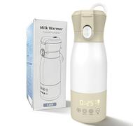 GJCrafts Portable Milk Warmer 500ml with LED Indicator for Breastmilk and Water for Car Camping Travel