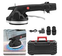 GJCrafts Tile tiler, Tile Automatic Leveling Machine With 128 x 128mm Suction Cup 6 Gears Adjustable 100kg Adsorption Capacity Handheld Electric Tile Vibrator for 0.1-1.2m Wall Floor,Ceramic Tiles