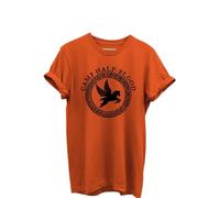 GJDNCIQ Camp Half-Blood T-Shirt - Greek Mythology Pegasus Graphic Tee for Men and Women - CHB Fan Shirt (Orange-,S)